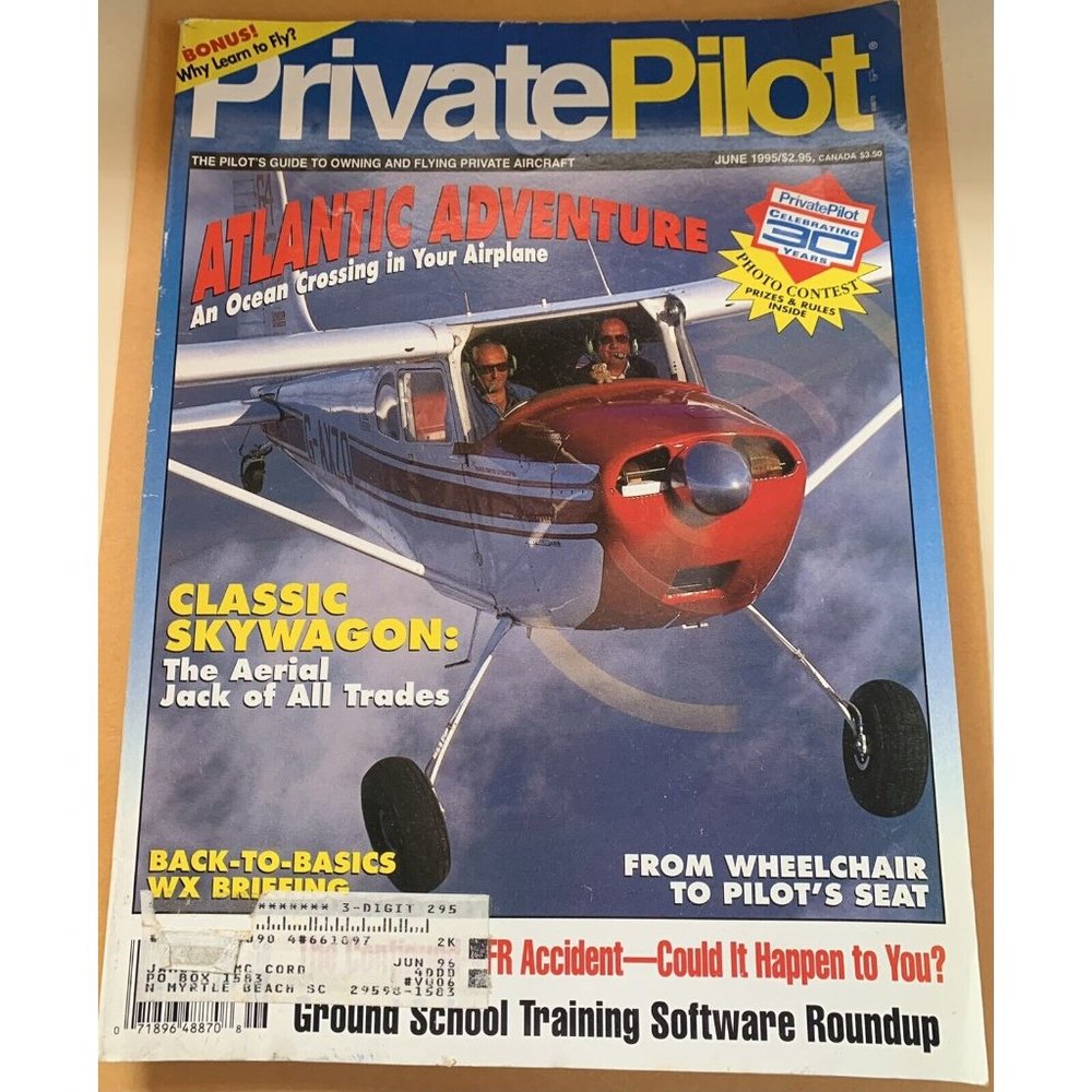 Private Pilot Aviation Magazine June 1995 Skywagon Airplane Flying Flight Plane
